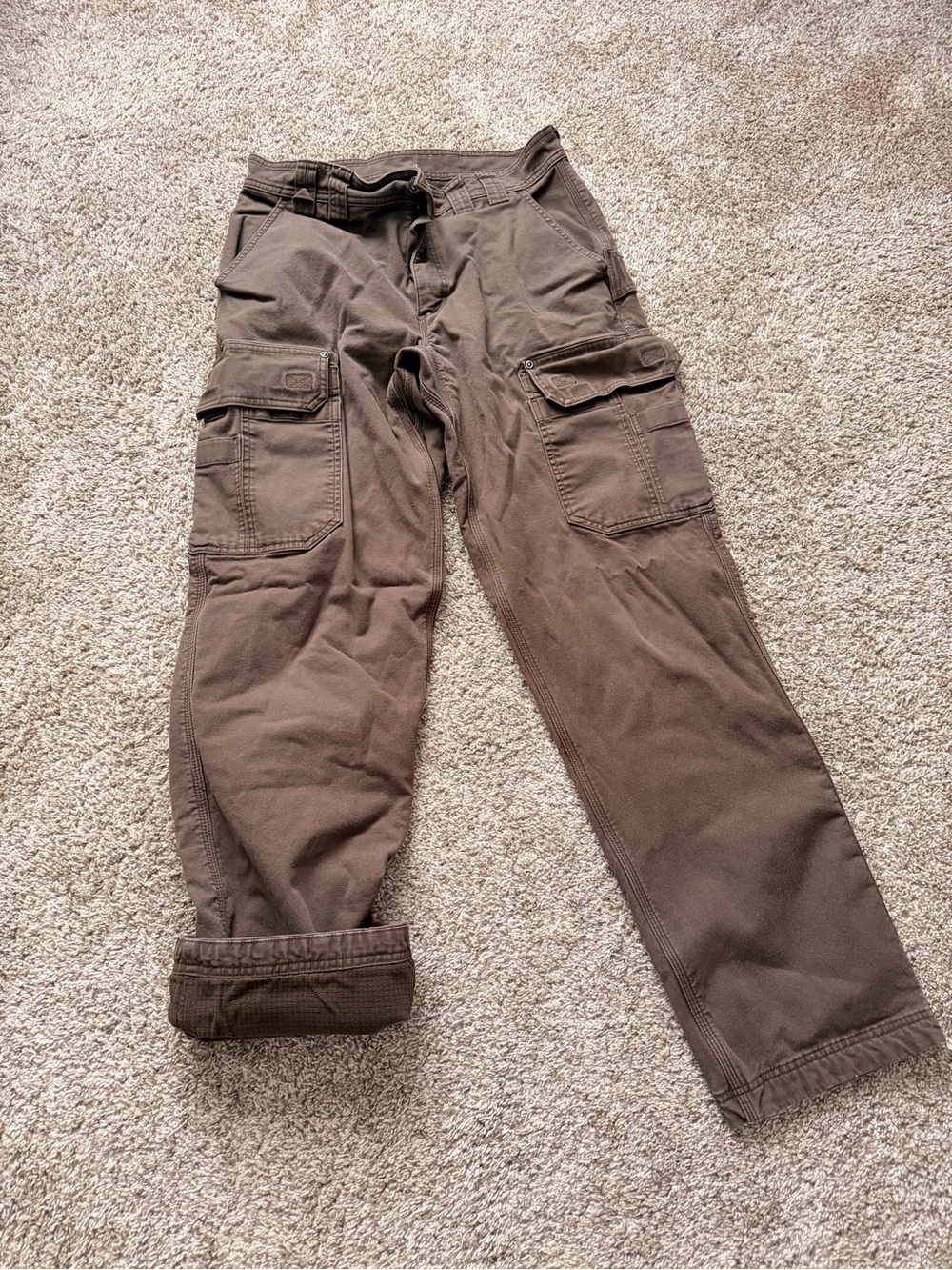 Duluth Men's Lined Cargo Pants (brown)
